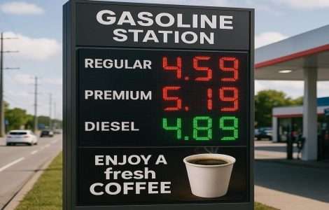 LED gas price display - Featured