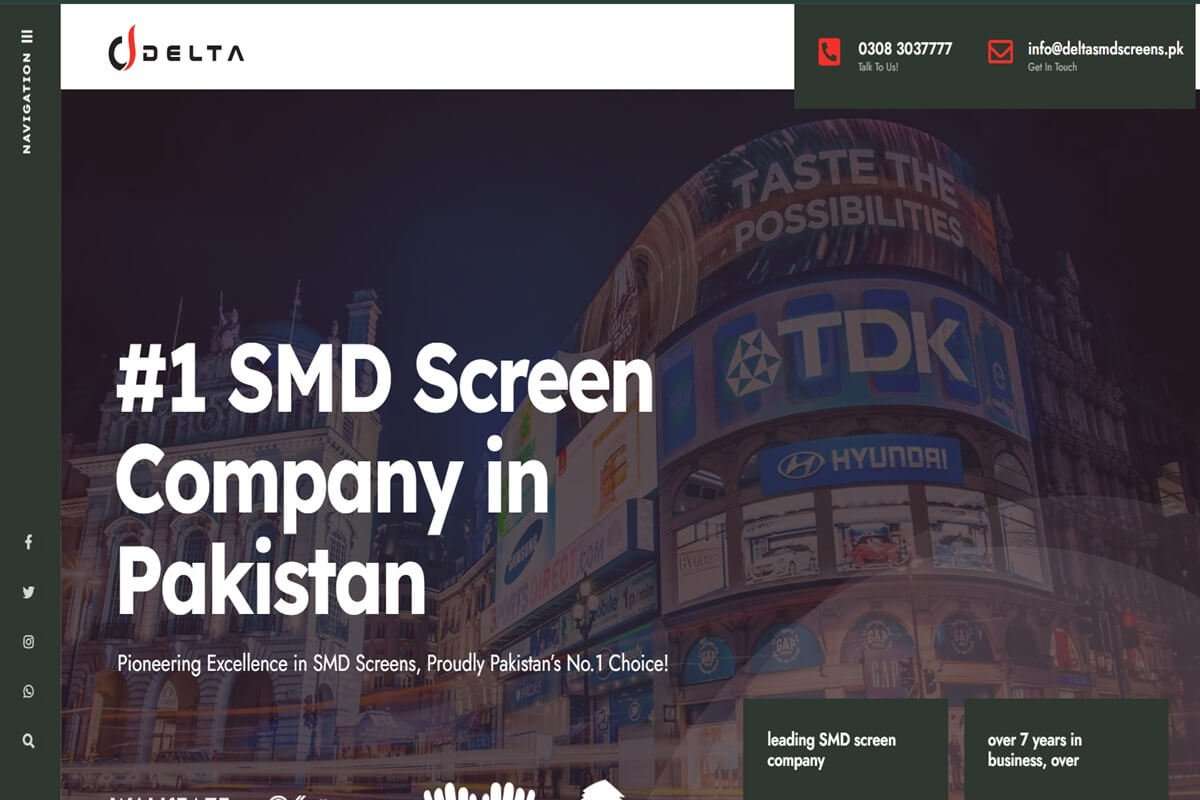 Delta SMD Screens Website