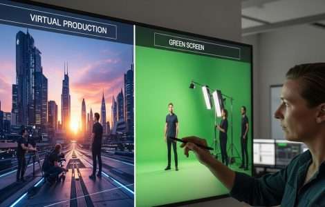 Virtual Production Vs Green Screen - Featured